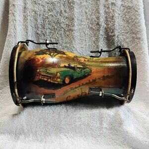 Antique 11 1/2" Cuban Bata Drum Artwork from Varadero by Unknown Artist!!